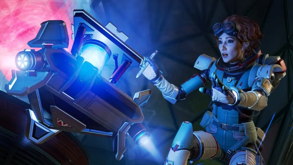 Horizon fires off a laser in Apex Legends Season 7.