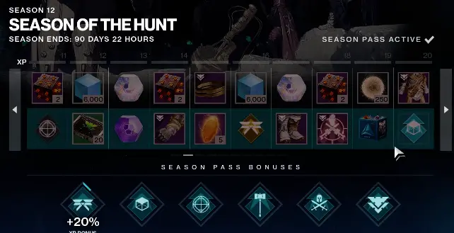 Destiny 2 Season of the Hunt Season Pass