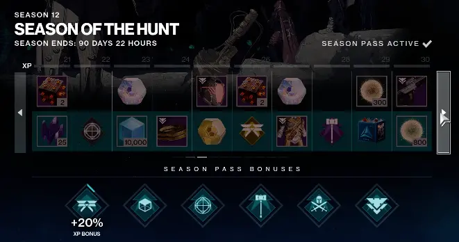 Destiny 2 Season of the Hunt Season Pass