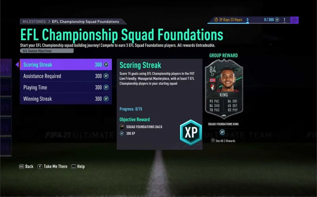 FIFA 21 Ultimate Team EFL Championship Squad Foundations