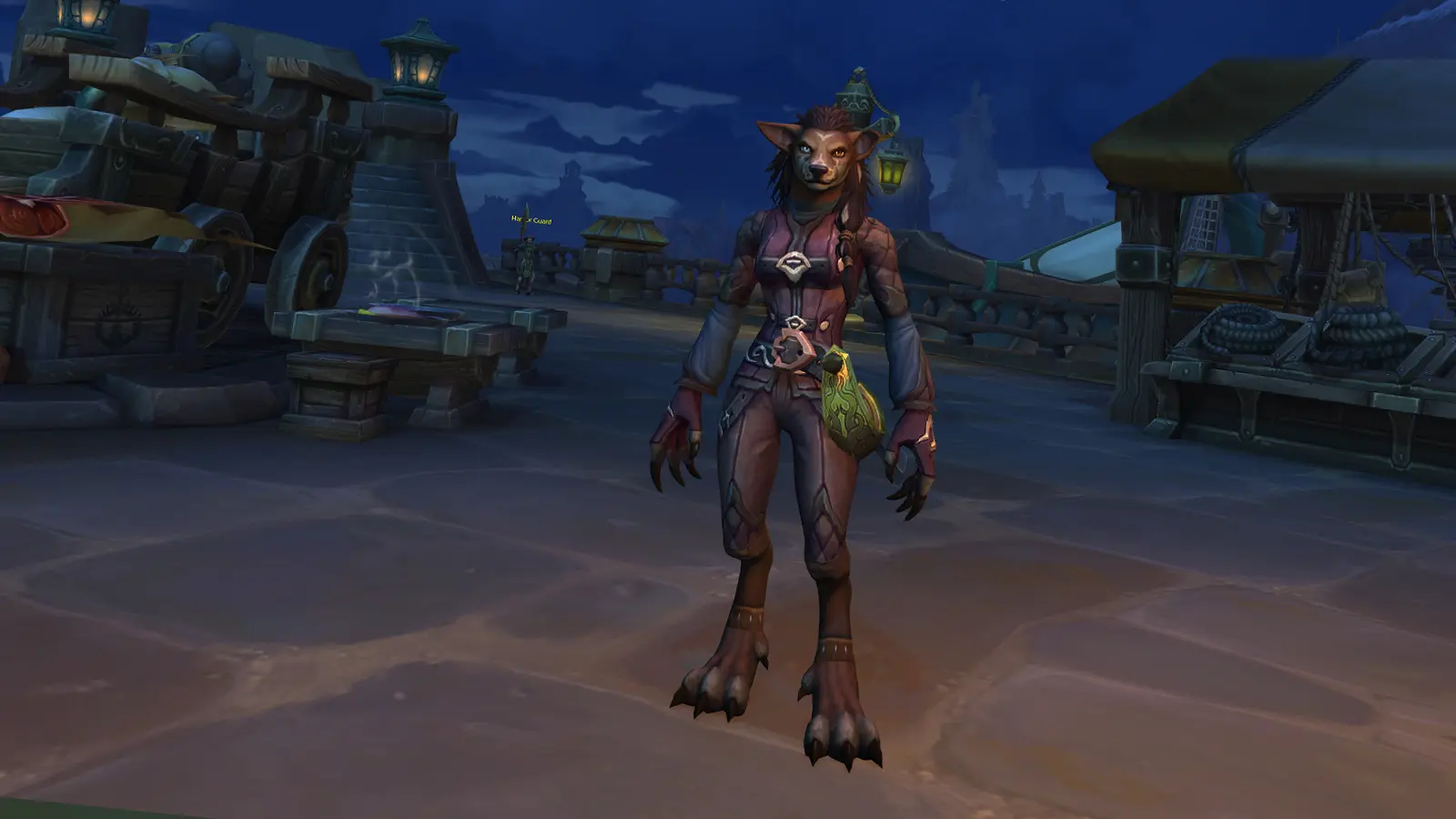 Worgen Druid in Tiragarde Sound in Kul Tiras