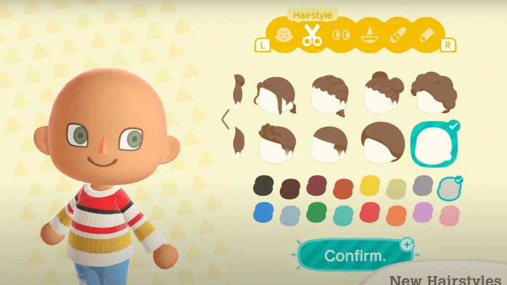 Animal Crossing: New Horizons hairstyle winter update