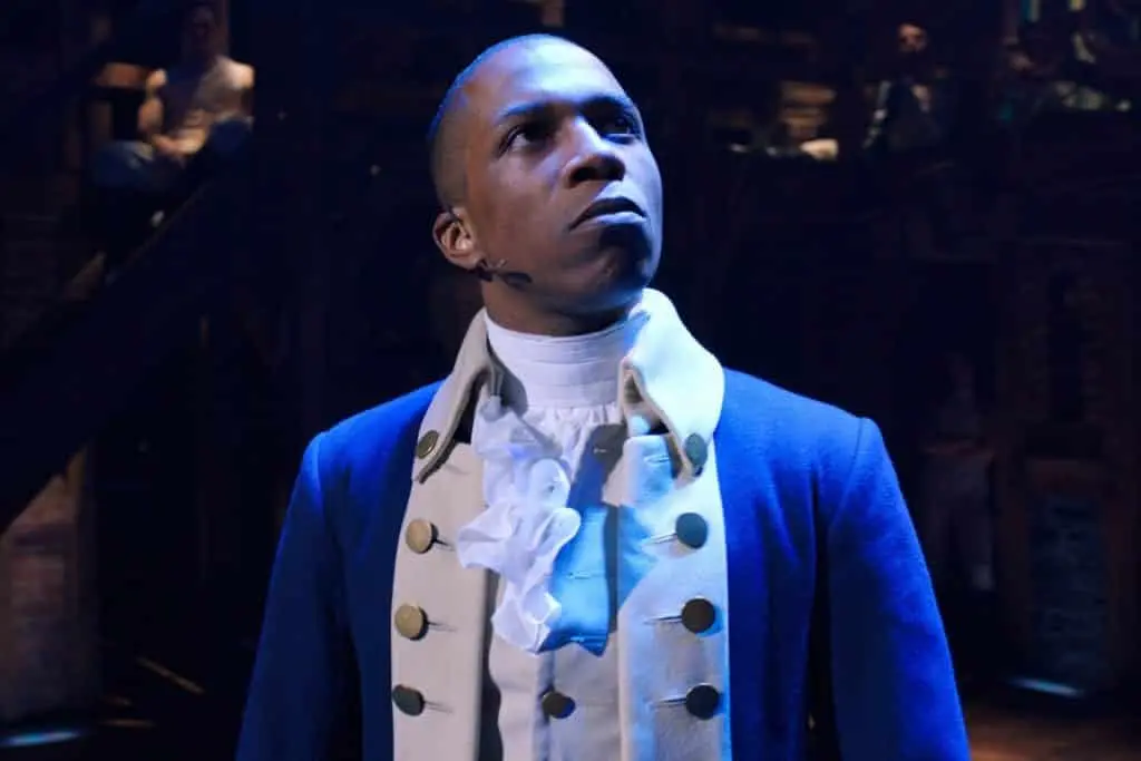 Leslie Odom, Jr. performs in Hamilton.