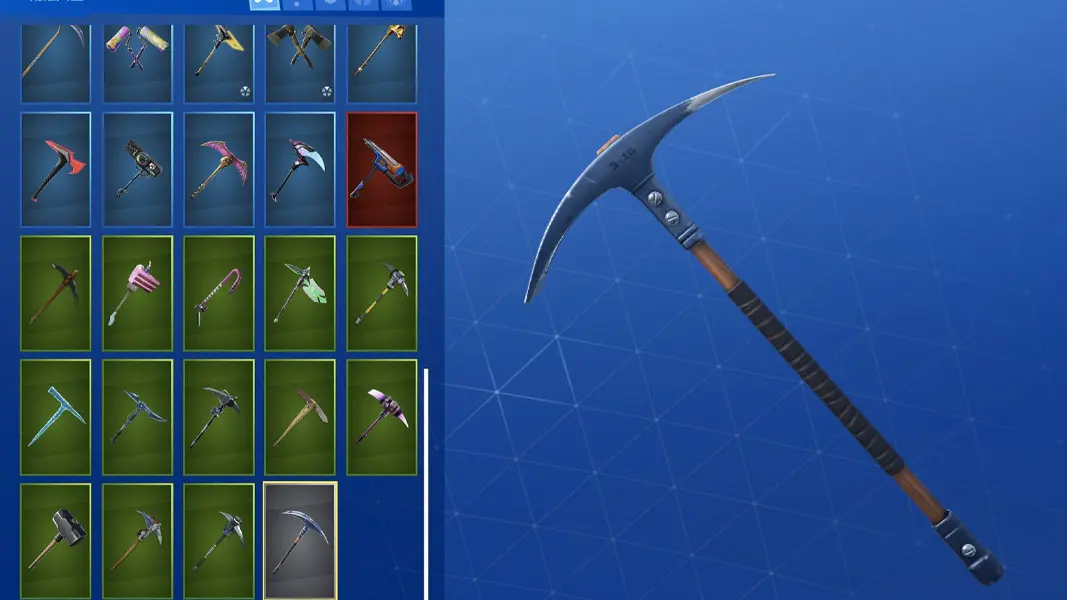 throwback fortnite pickaxe inside the item locker