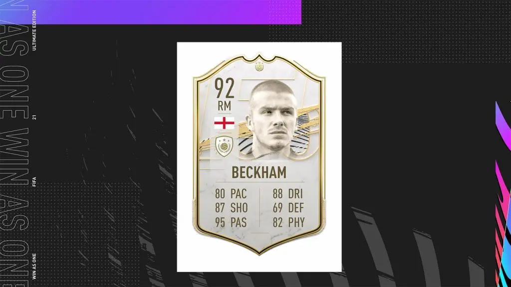 FIFA 21 Ultimate Team David Beckham Icon