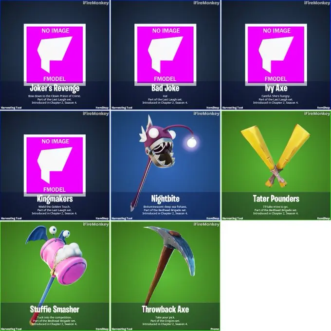 Pickaxes from Fortnite v14.50 update