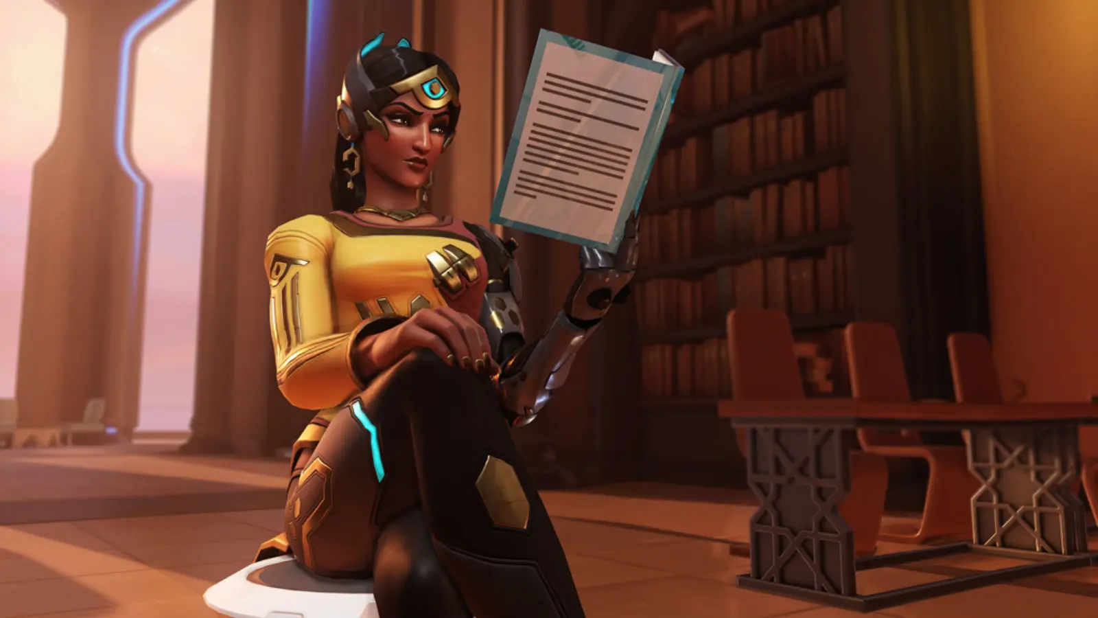 Symmetra restoration challenge skin sit emote