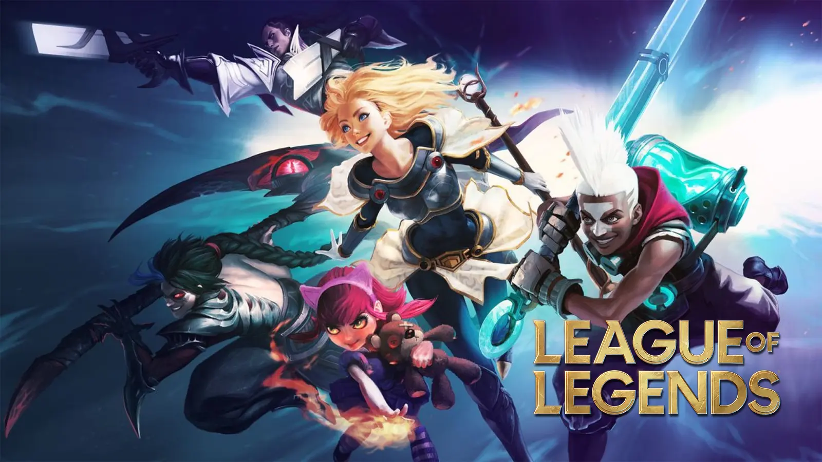 Lux, Annie, Kayn, Lucian, and Ekko in League of Legends