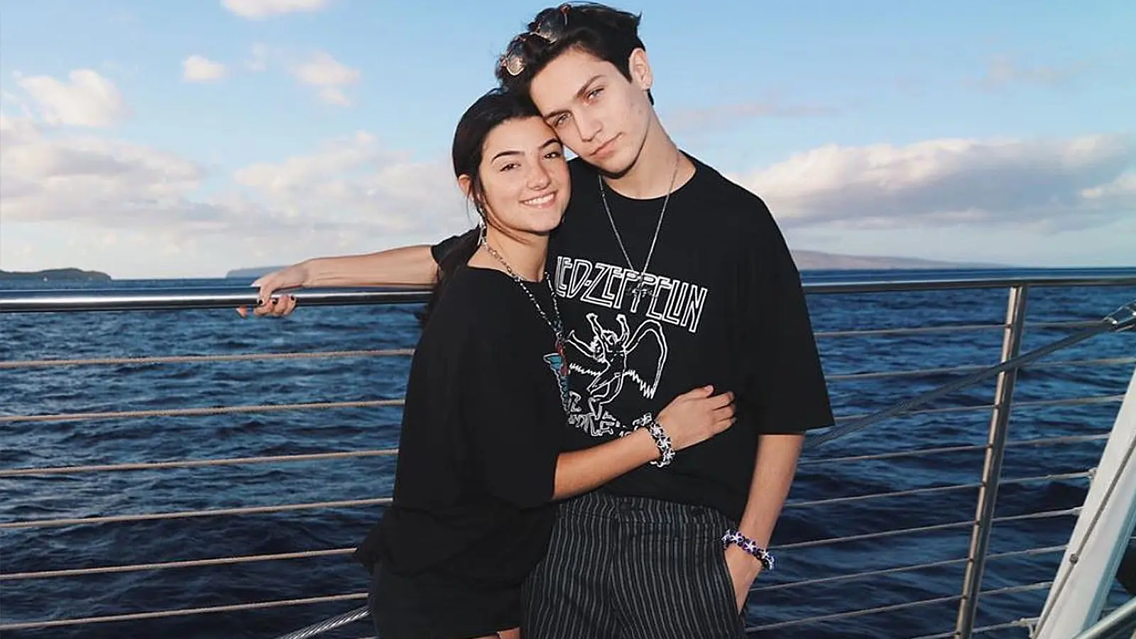 charli damelio and chase hudson on boat