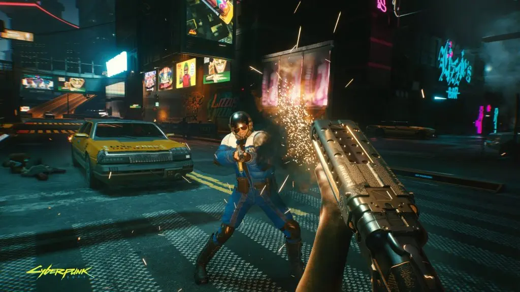 Shooting someone in Cyberpunk