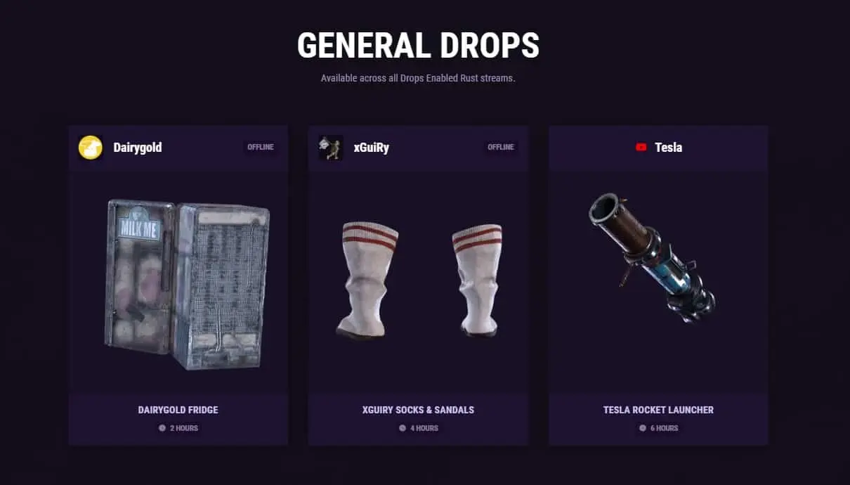 Rust Twitch drops