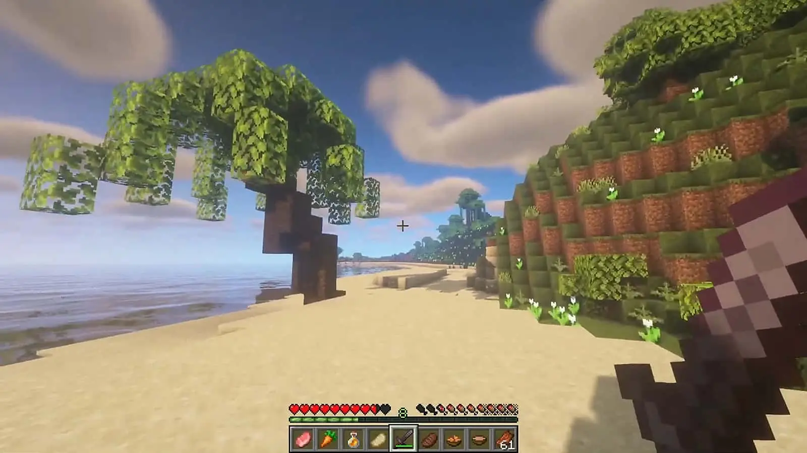 AppleSkin mod showcased in Minecraft