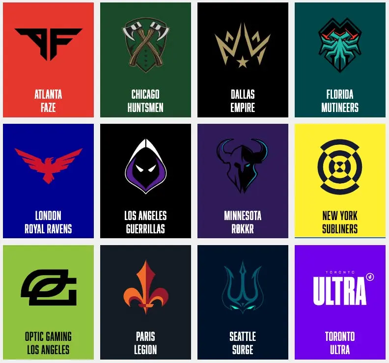 Call of Duty League logos