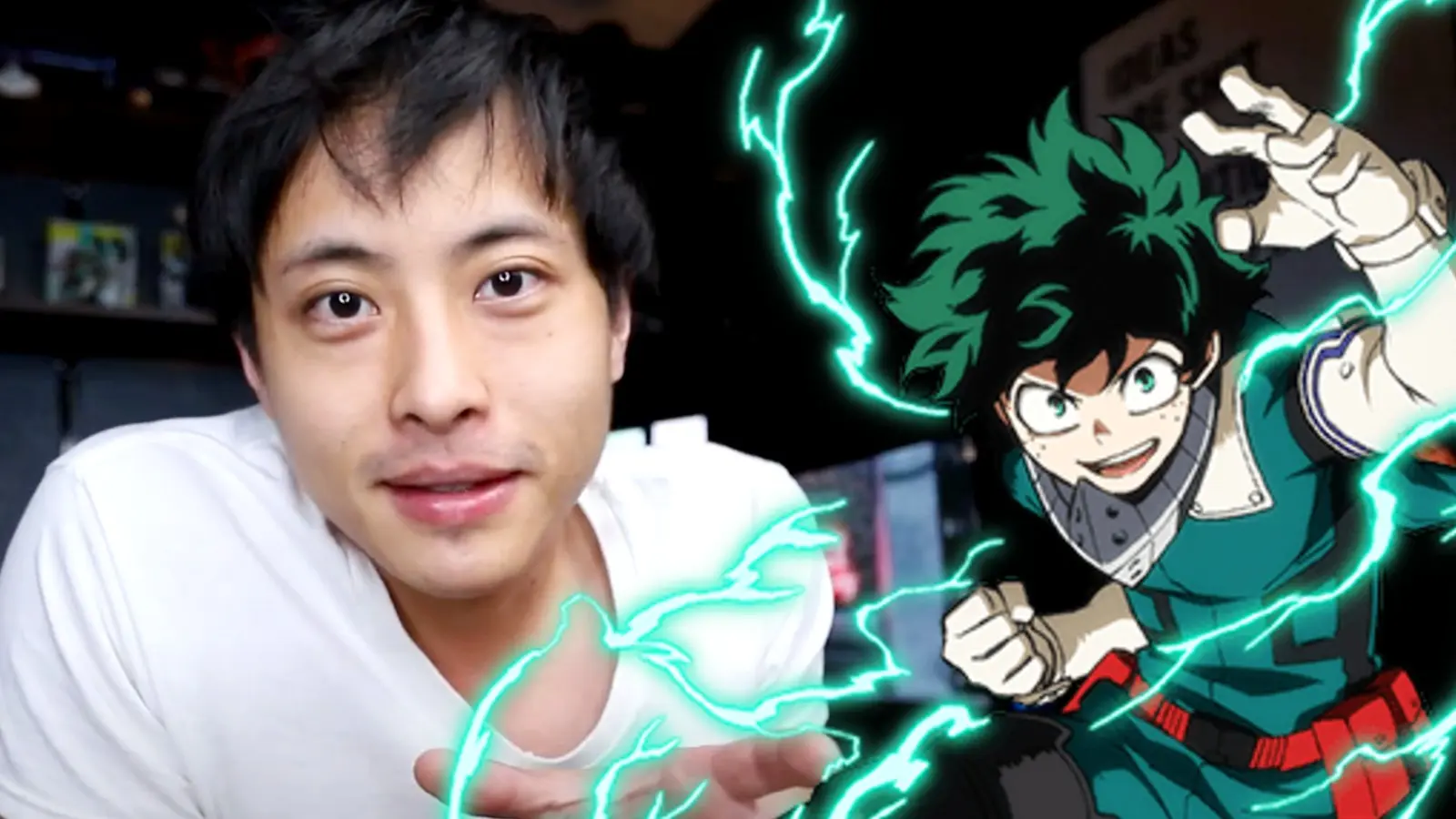 Cosplayer lorentz_iwood next to Deku from My Hero Academia