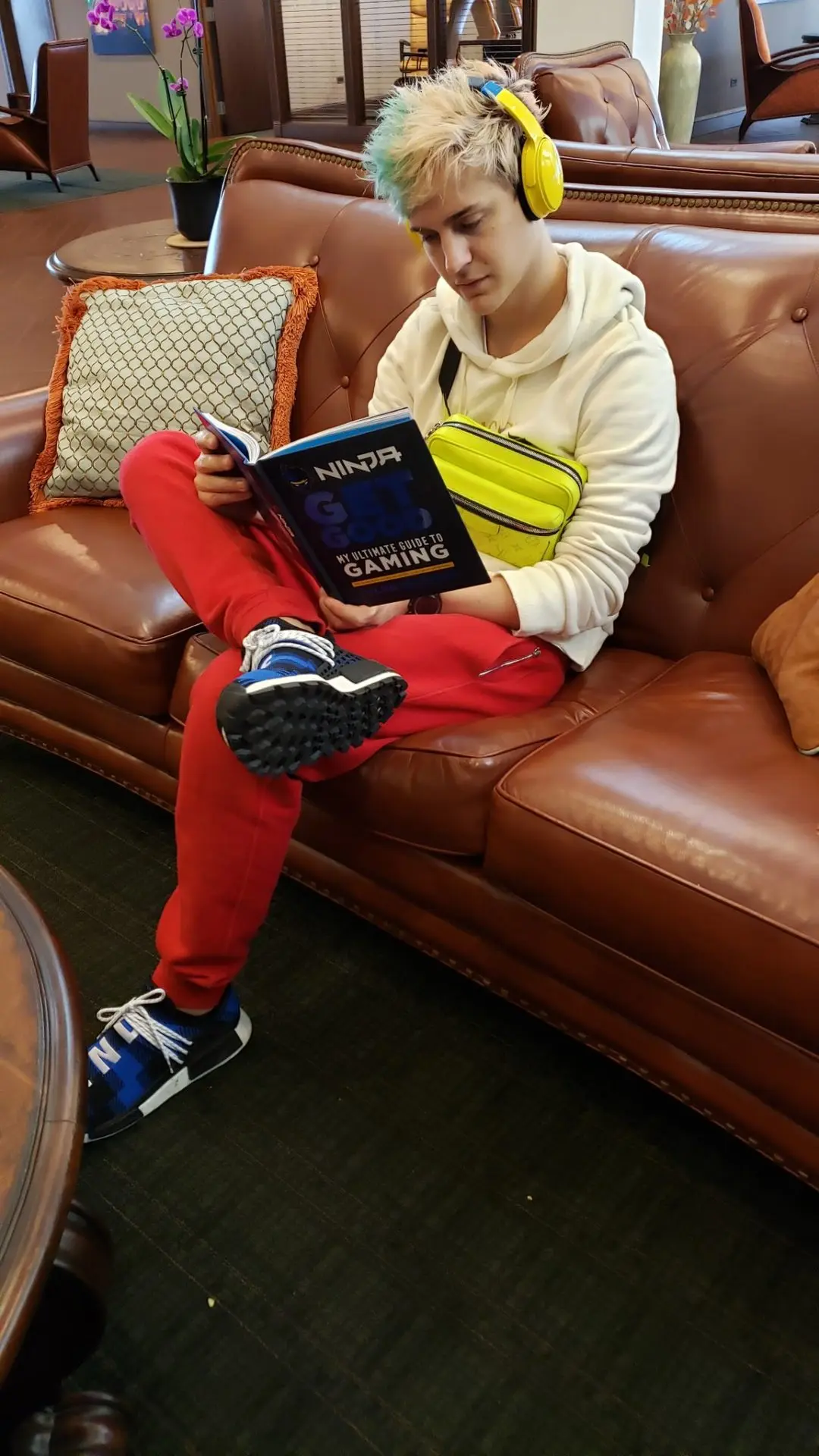 Ninja reads a book