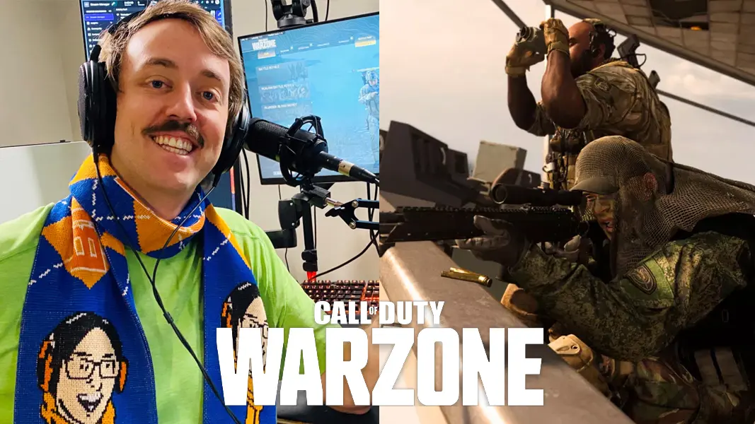 BobbyPoff next to Warzone Sniper