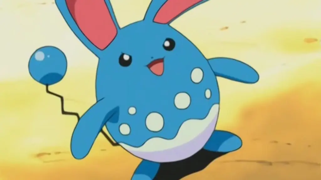 The Water-type Azumarill in Pokemon