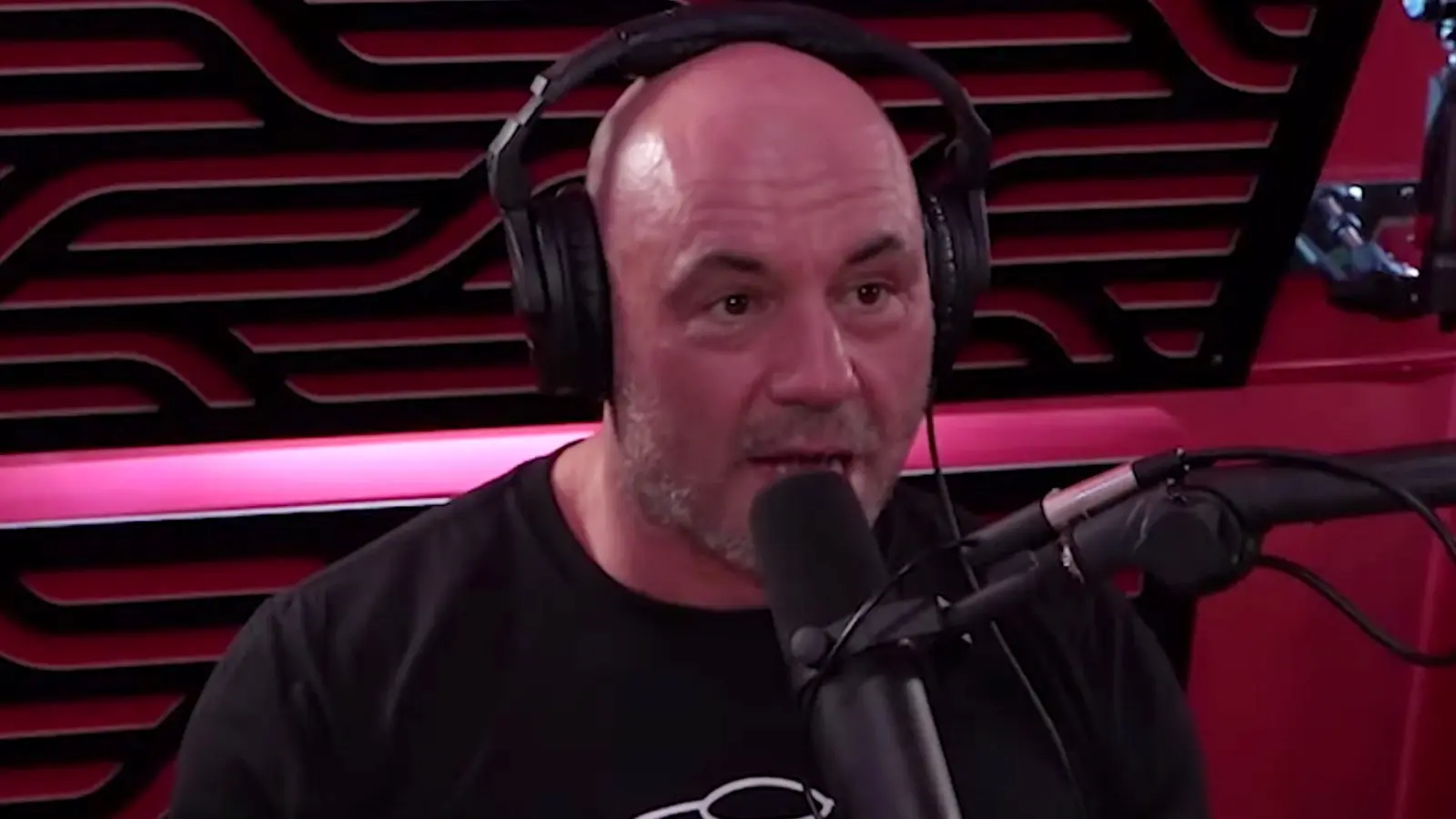 Joe Rogan in his podcast studio