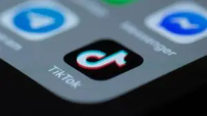 TikTok app logo on a phone