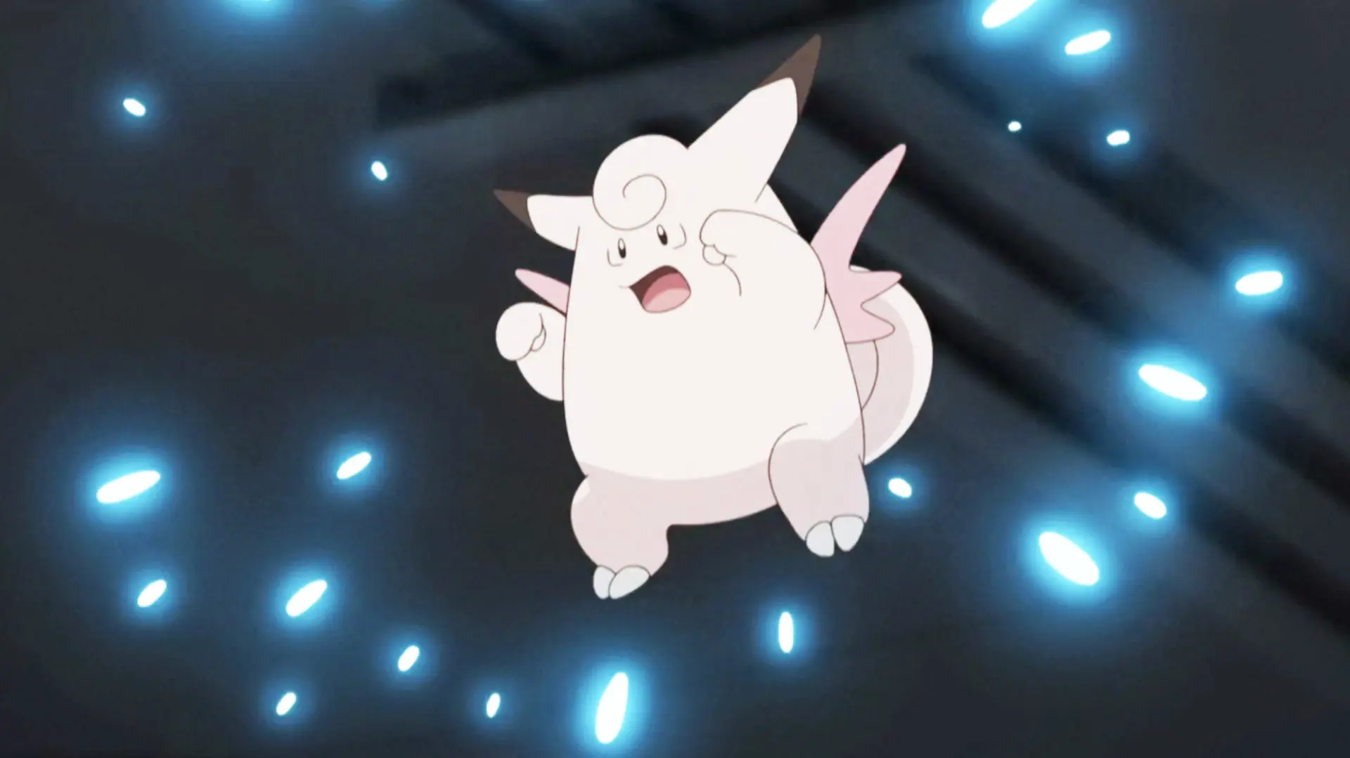 Screenshot of Clefable in Pokemon anime.