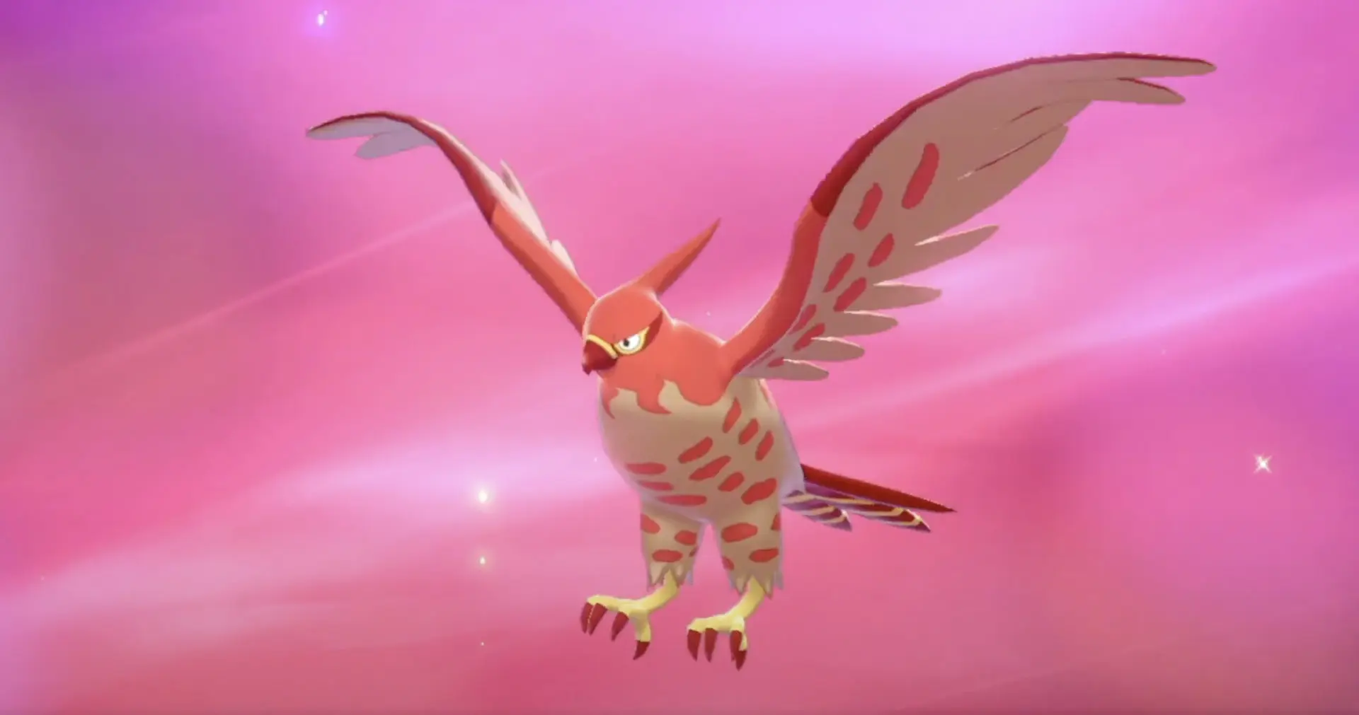 Screenshot of Shiny Talonflame in Pokemon Sword & Shield.