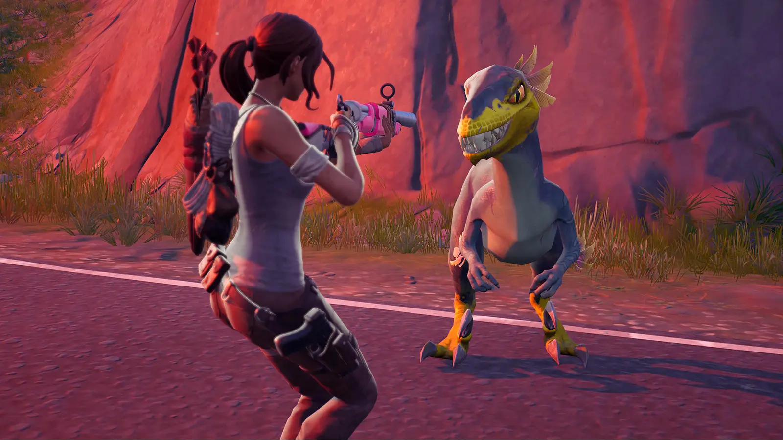 Taming raptors in Fortnite