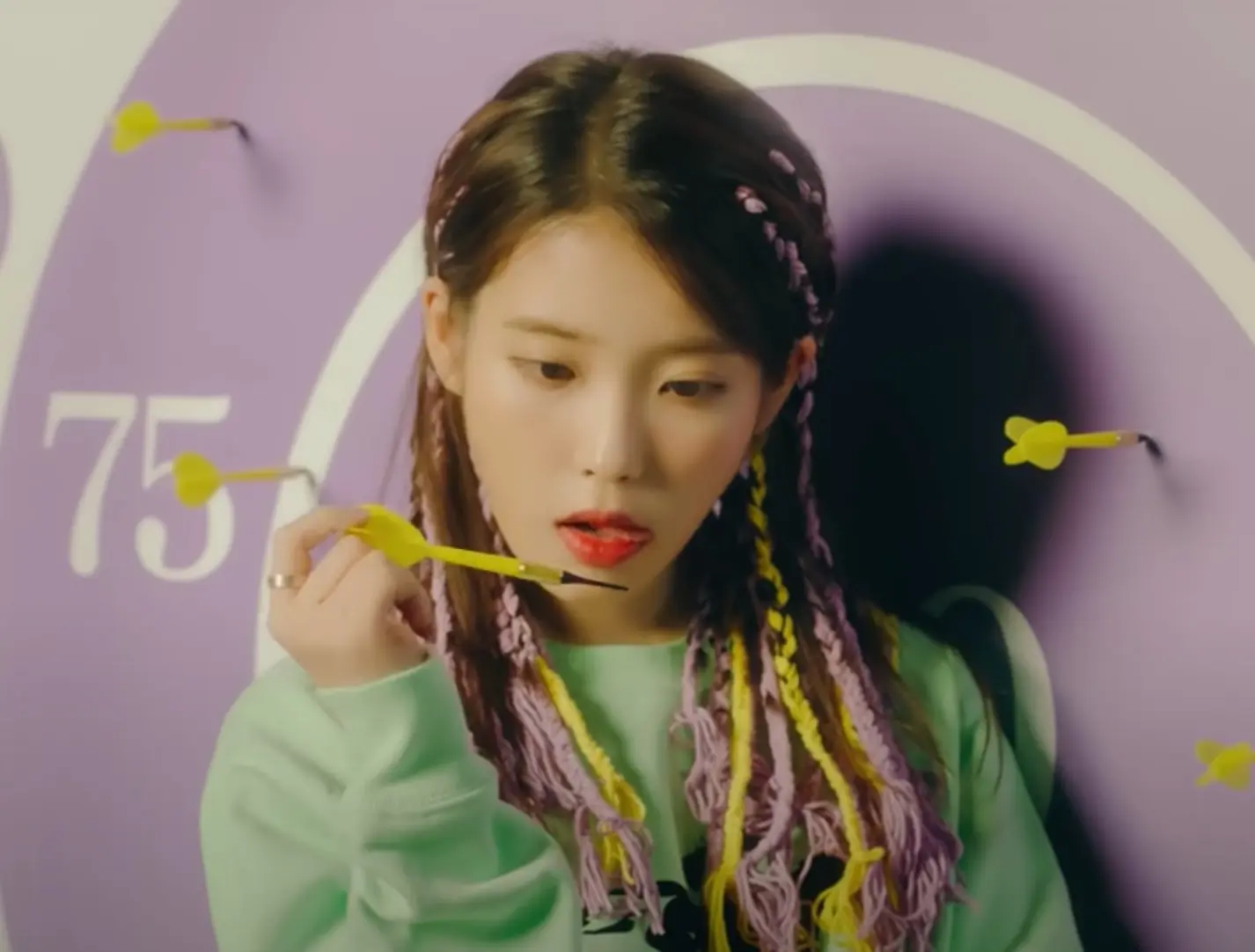 IU in music video for BBIBBI