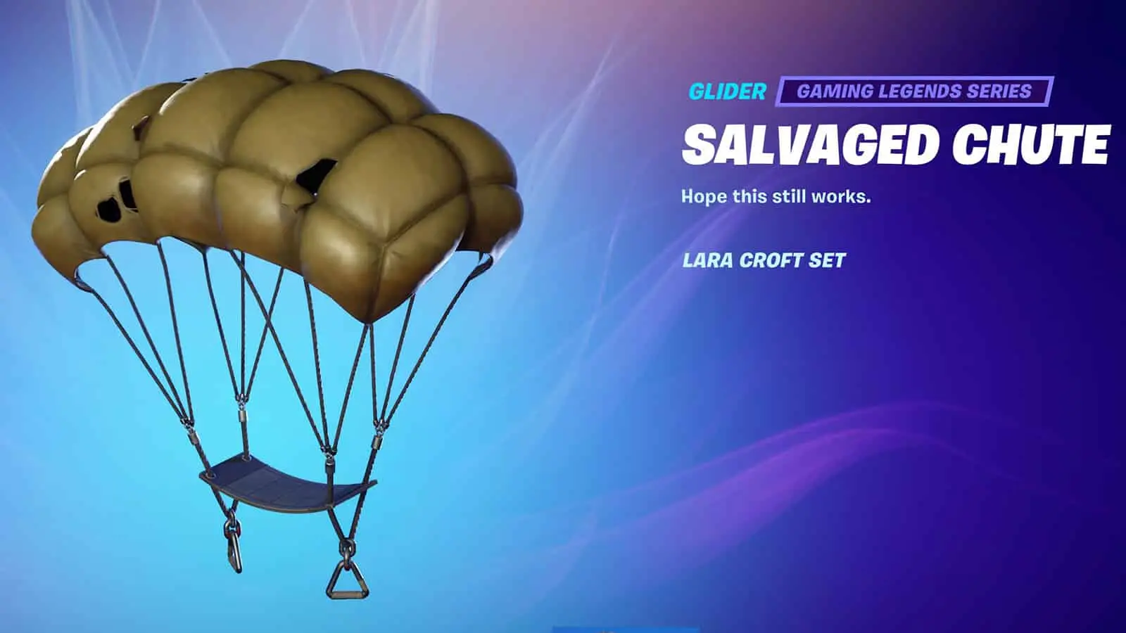 Lara Croft glider Fortnite