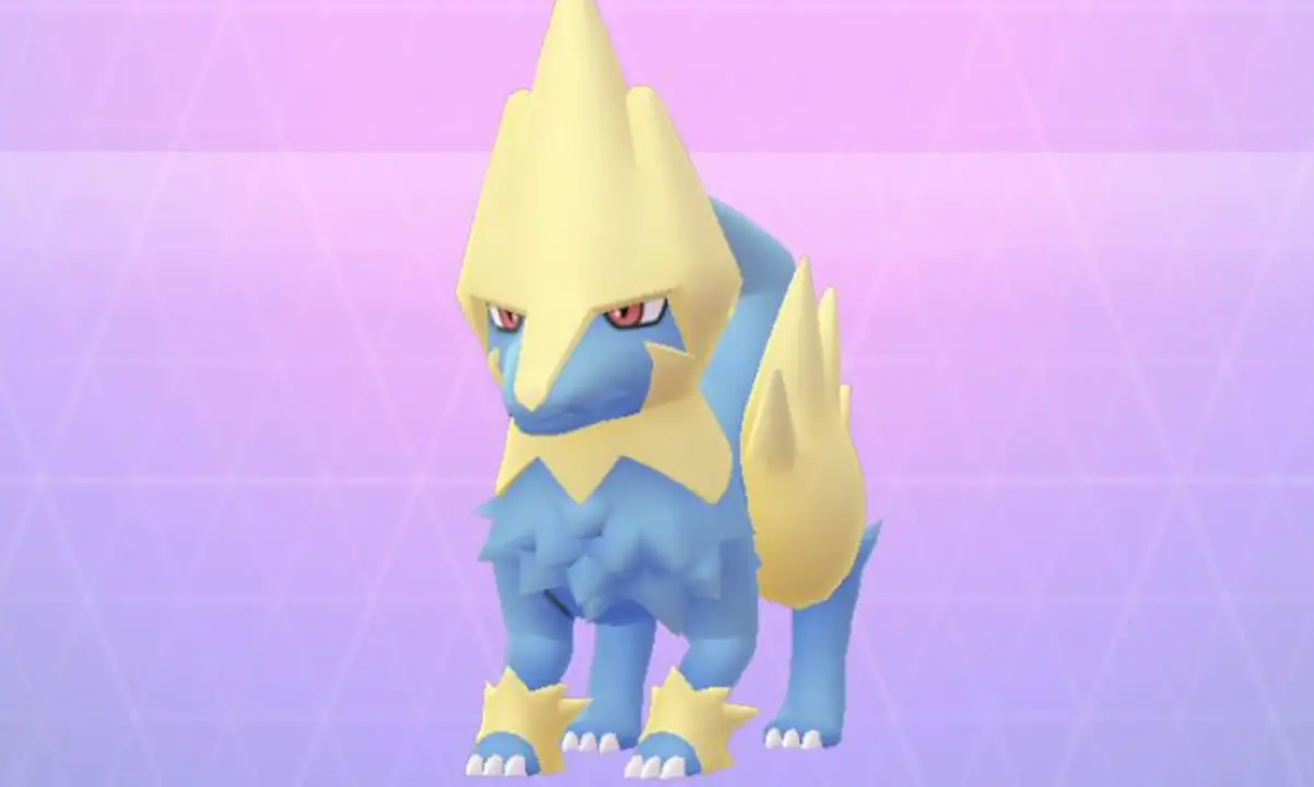 Screenshot of Manectric in Pokemon Go.