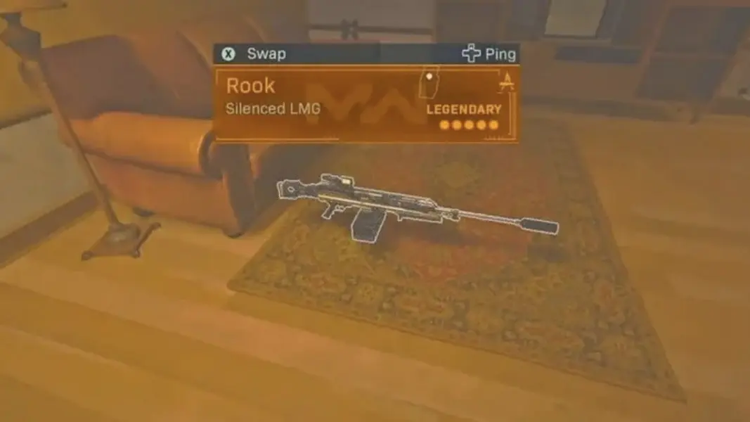 Rook LMG on the ground in Warzone