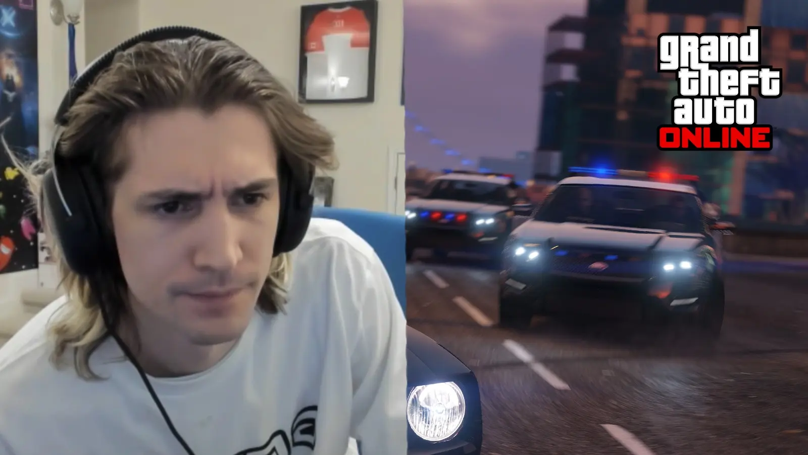 xQc with GTA 5 image