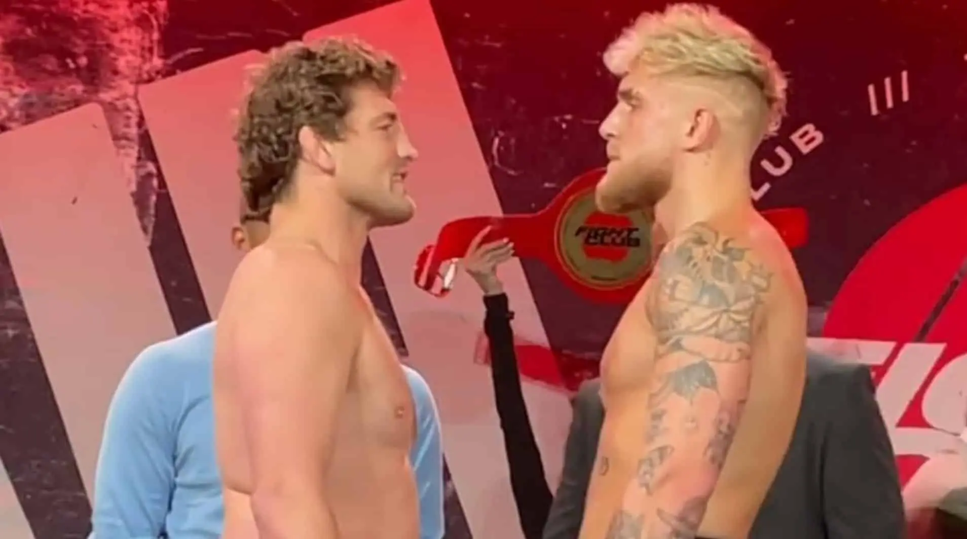 Ben Askren staredown with Jake Paul