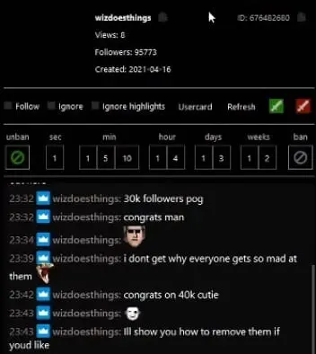 Chat logs from view botter