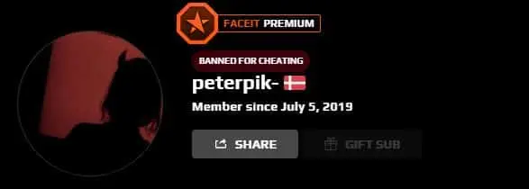 Peterpik banned CSGO