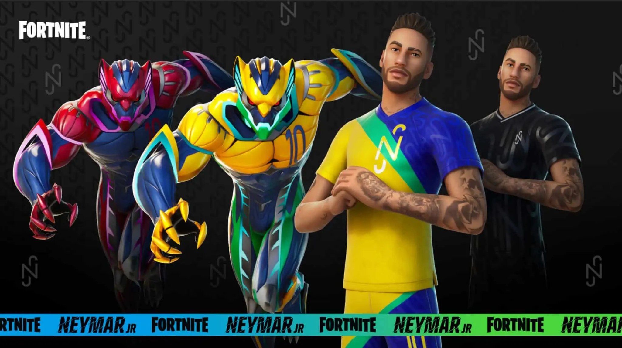 Neymar skin and cosmetics in Fortnite