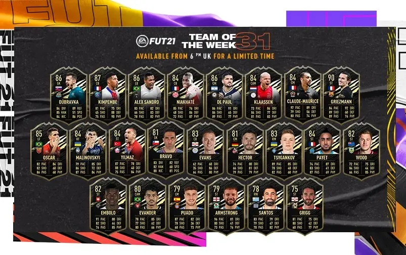 FIFA 21 TOTW 31