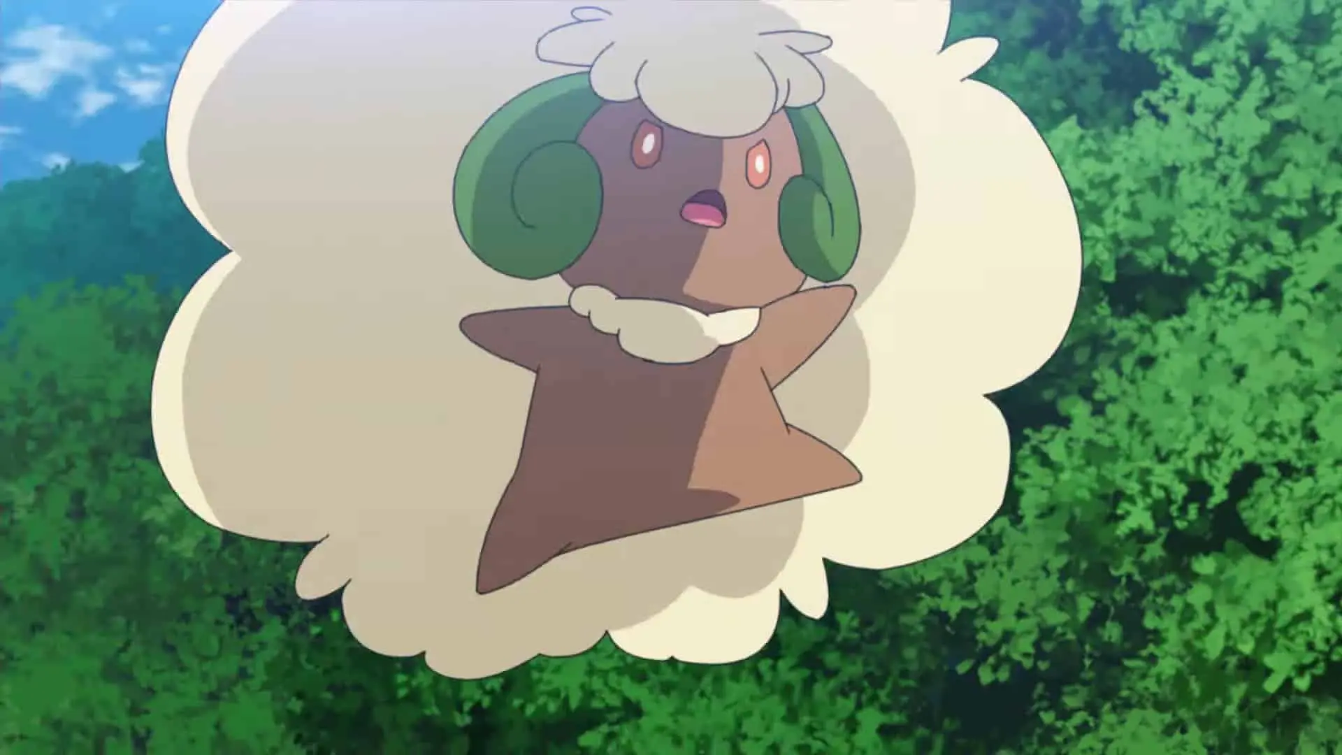 Whimsicott, one of the 'mon evolves with a Sun Stone in Pokemon Go