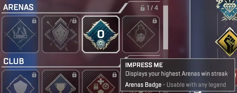 win streak badge in arenas