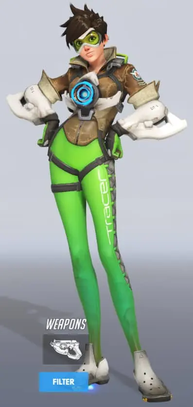 Overwatch Tracer Neon Green skin