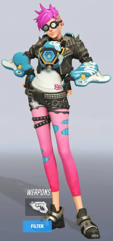 Overwatch Tracer punk skin