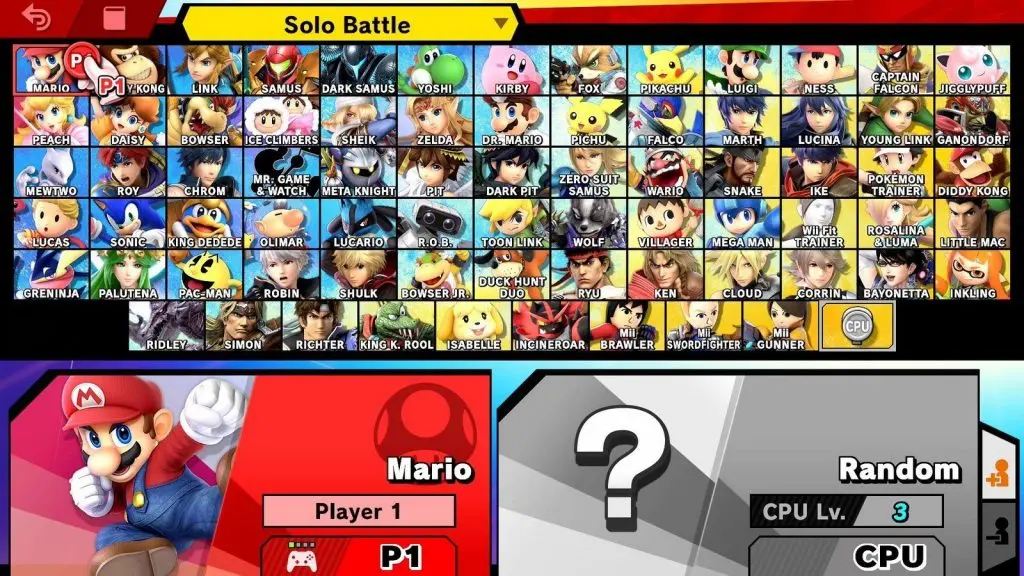 Smash characters 