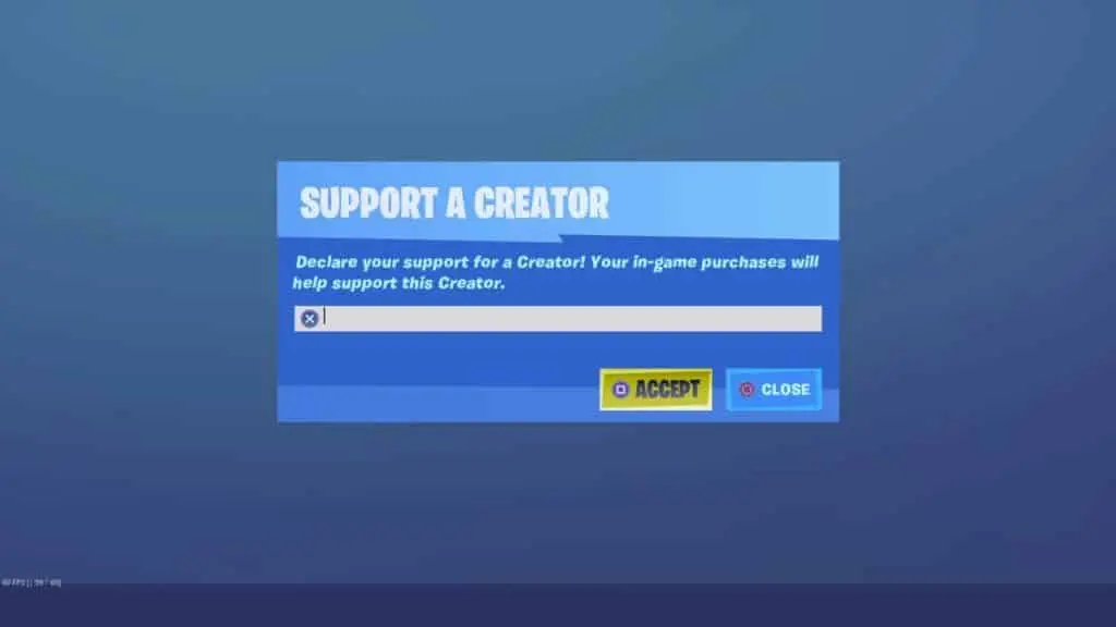 Fortnite Support a creator