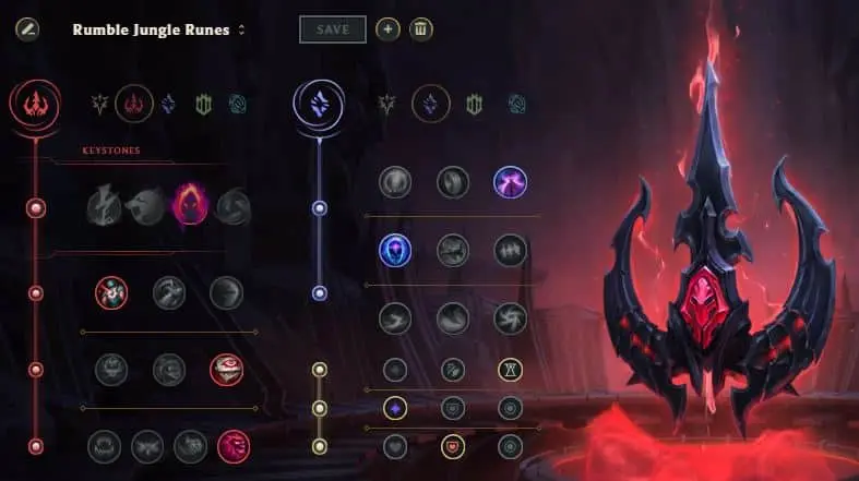 Rumble jungle runes LoL