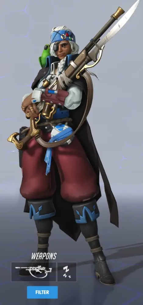 Overwatch Ana corsair skin