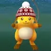 winter beanie raichu pokemon go