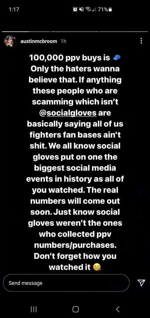 Austin McBroom Social Gloves PPV Numbers