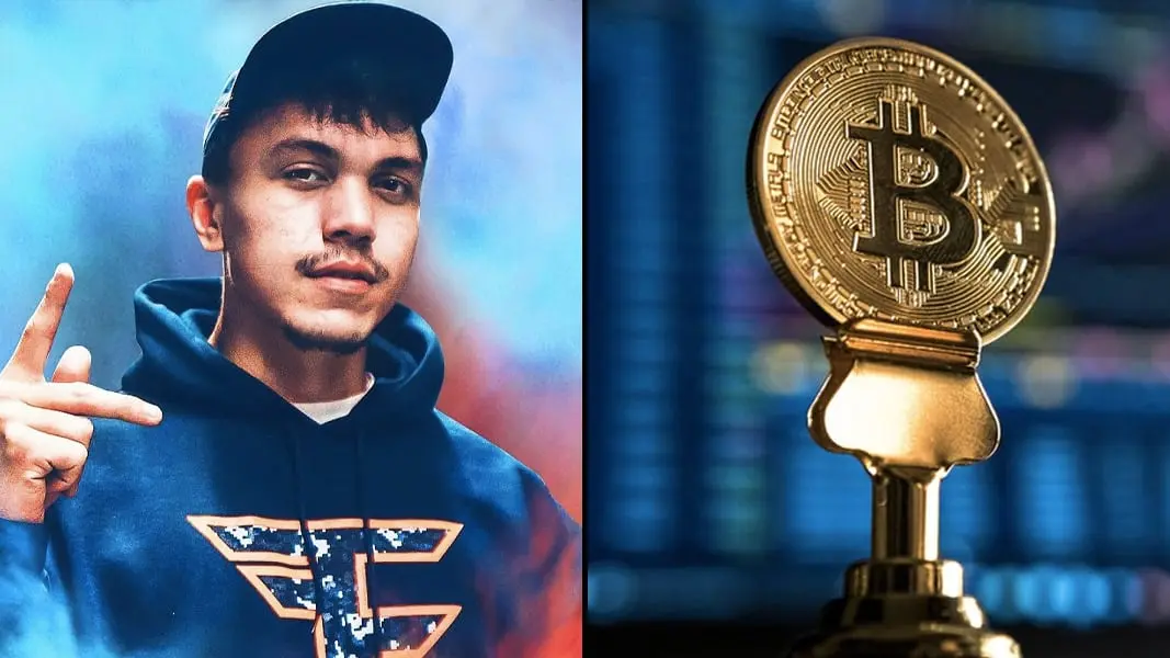 FaZe Kay in a FaZe Clan hoodie with crypto