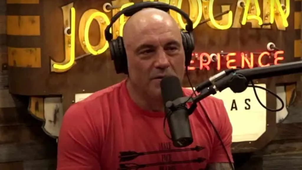 Joe Rogan speaking on his podcast