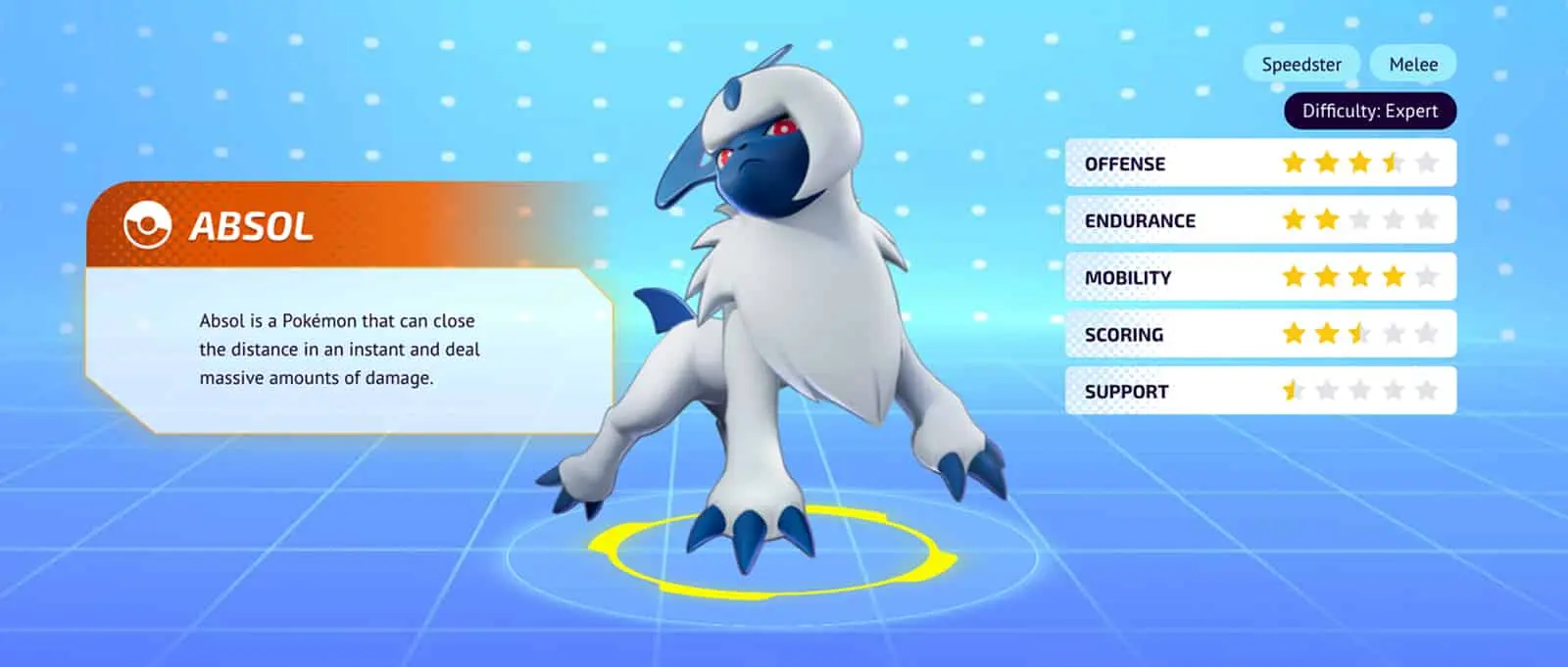 Pokemon Unite Absol stats