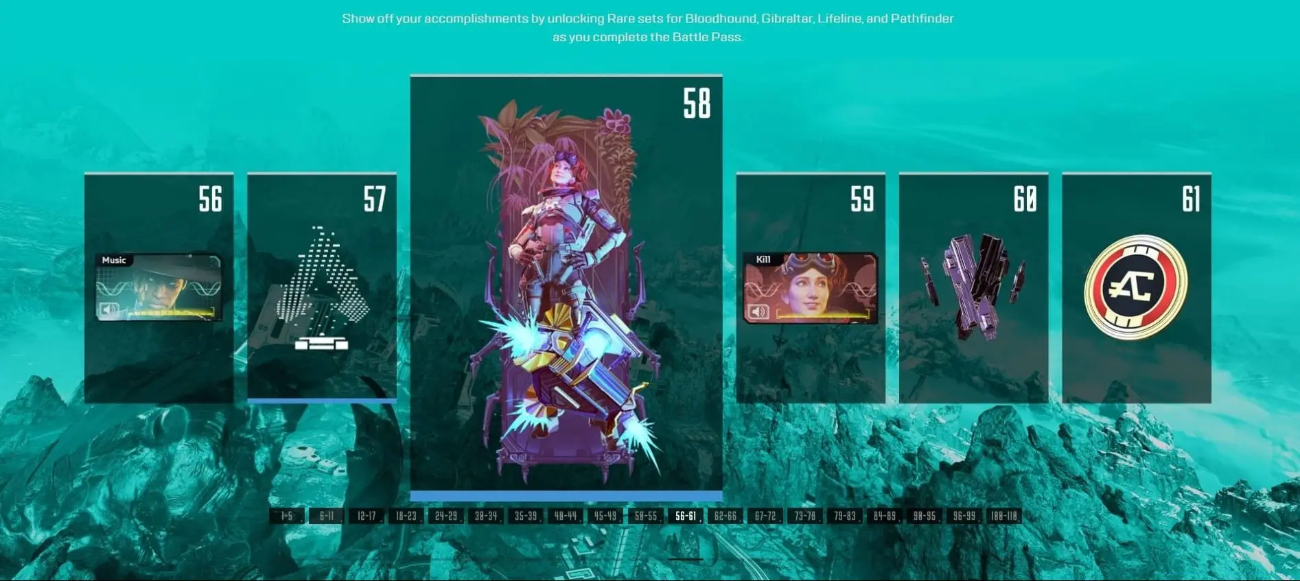 Apex Legends Season 10 battle pass tiers 56-61